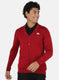 Men Maroon Solid Cardigan