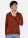 Men Brown Solid Cardigan