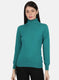 Women Green Solid Top