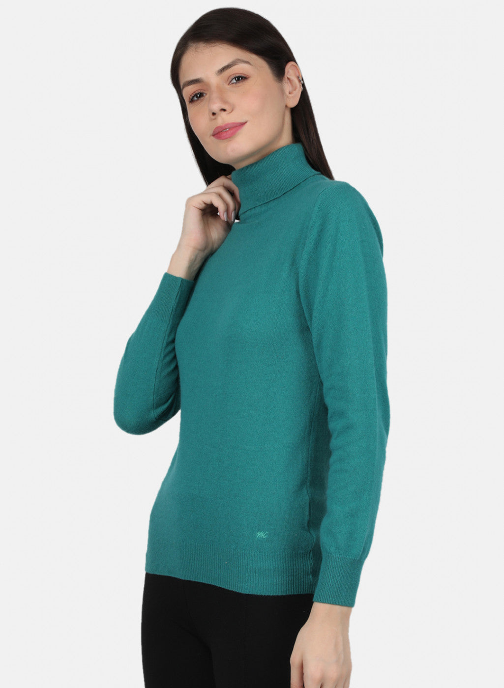 Women Green Solid Top