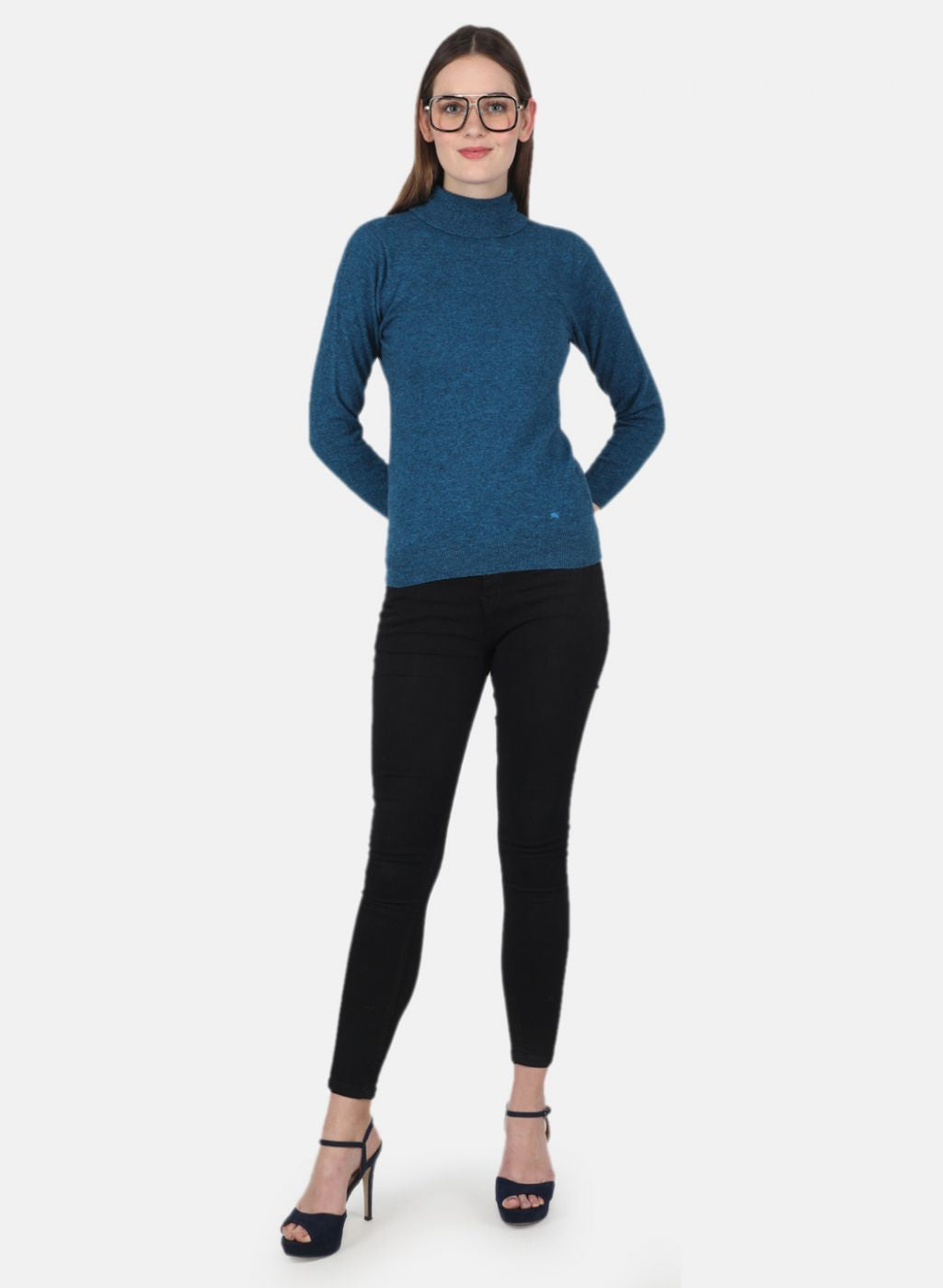 Women Blue Solid Top