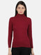 Women Red Solid Top