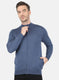 Men Blue Solid Pullover