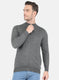 Men Grey Solid Pullover