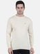 Men Cream Solid Pullover