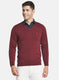 Men Red Solid Pullover