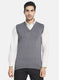 Men Grey Solid Sweater