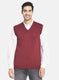 Men Red Solid Sweater