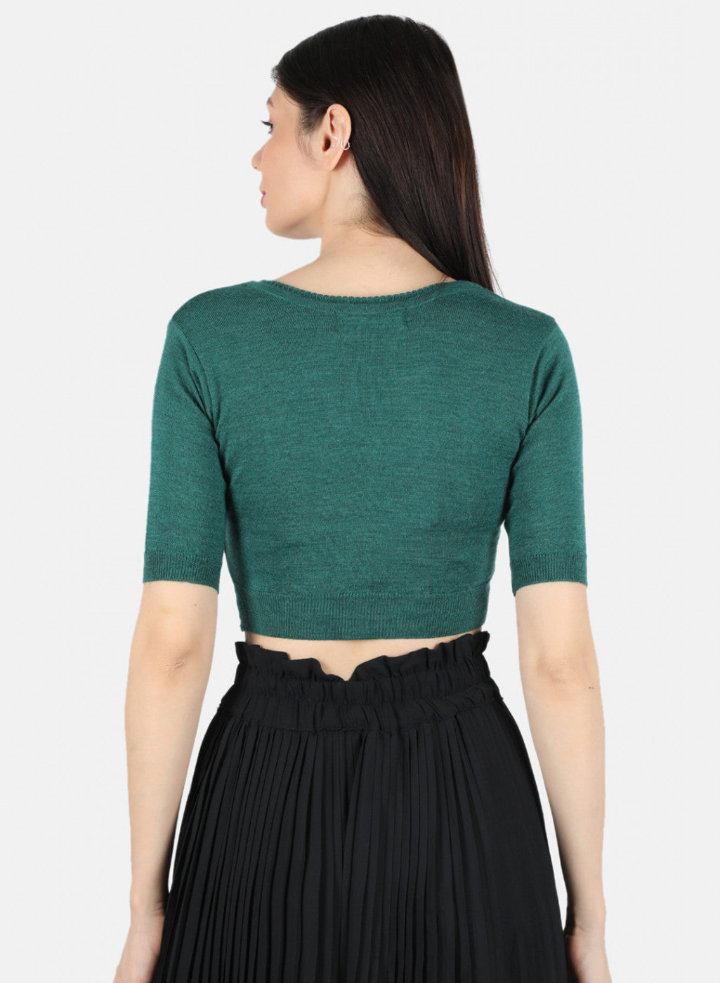 Women Green Solid Blouse