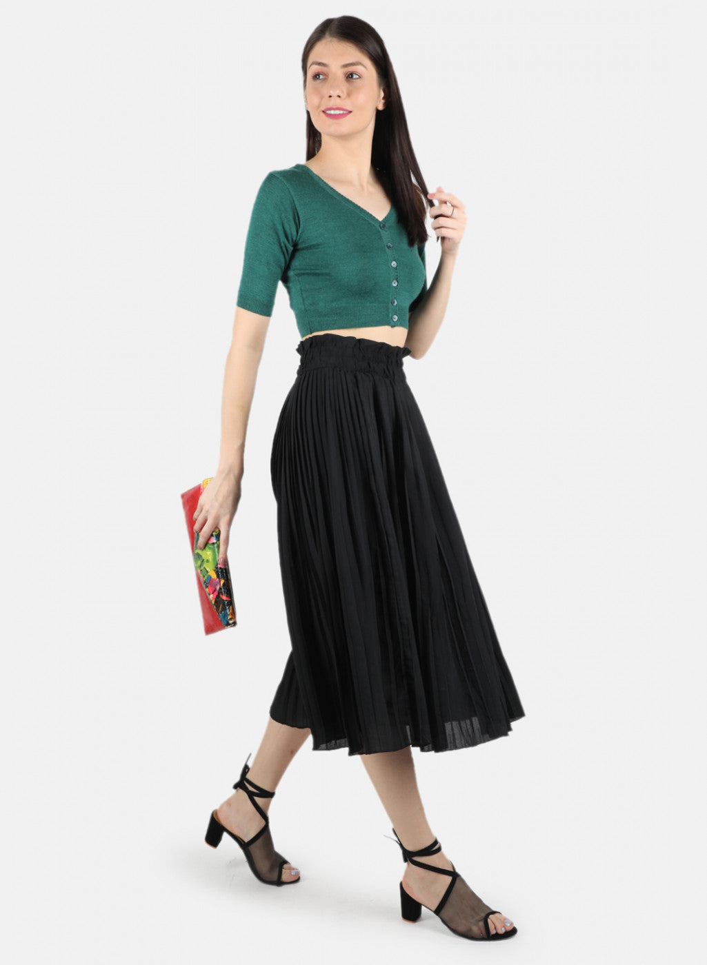 Women Green Solid Blouse