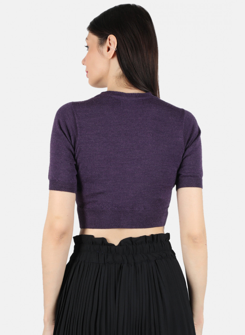Women Purple Solid Blouse