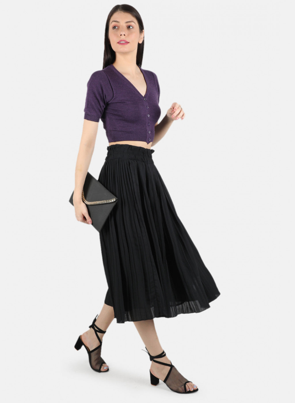 Women Purple Solid Blouse