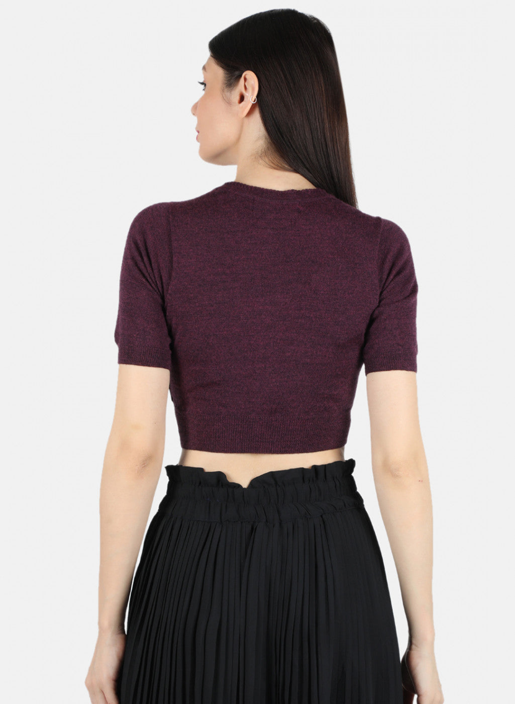 Women Purple Solid Blouse