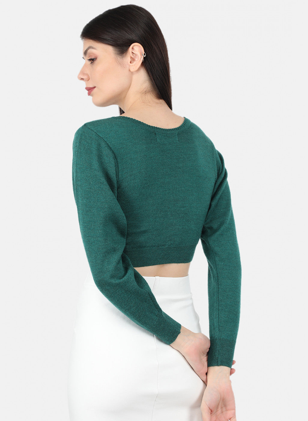 Women Green Solid Blouse