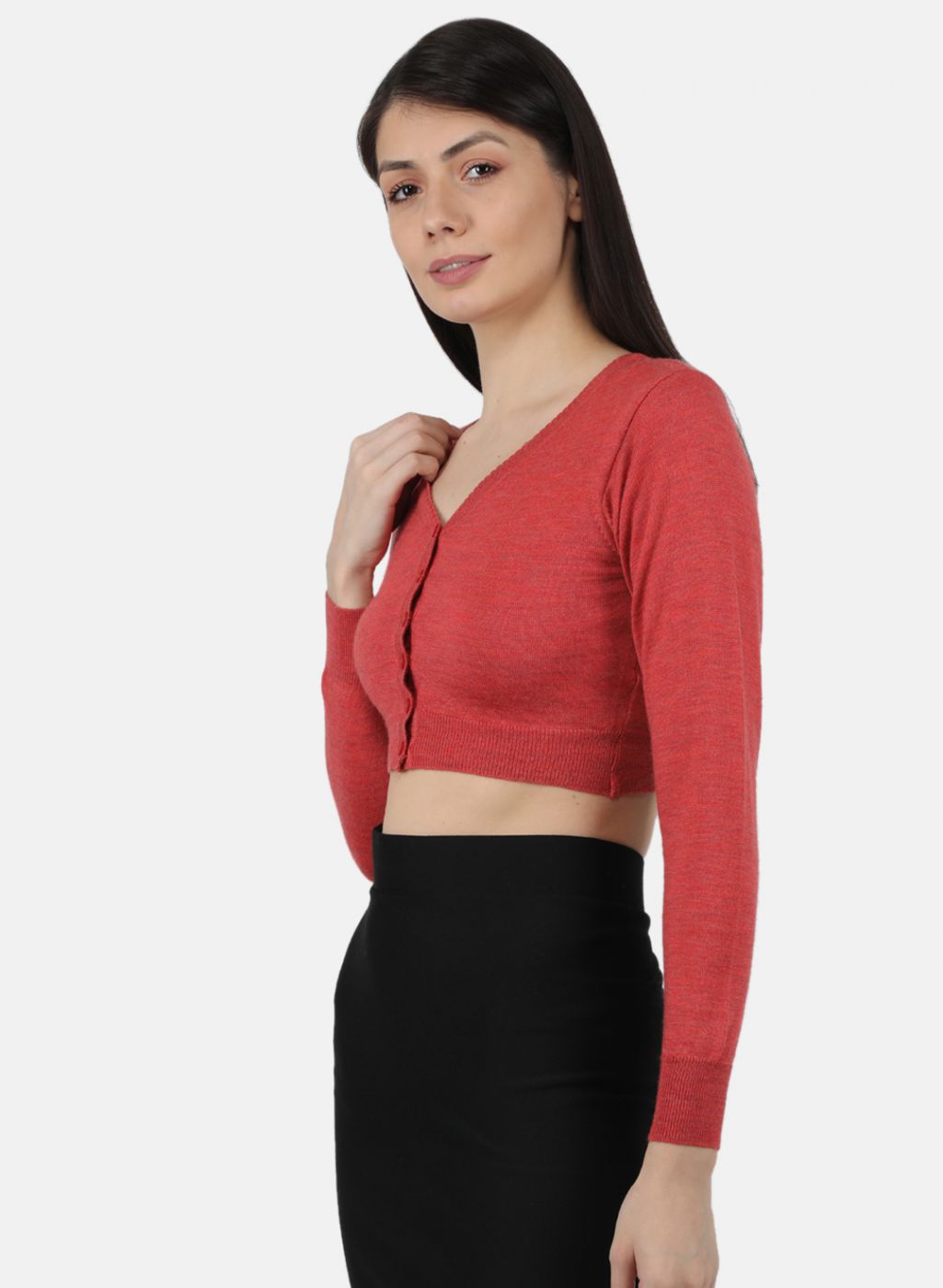 Women Red Solid Blouse