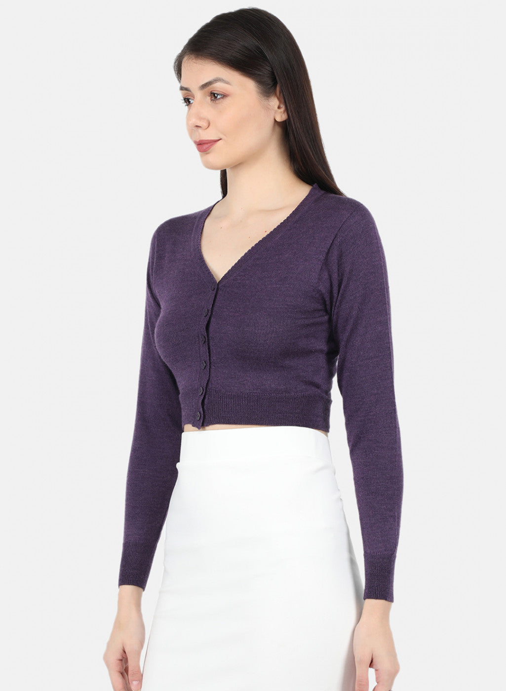 Women Purple Solid Blouse