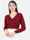 Women Maroon Solid Blouse
