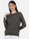 Women Brown Solid Cardigan