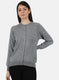 Women Grey Solid Cardigan