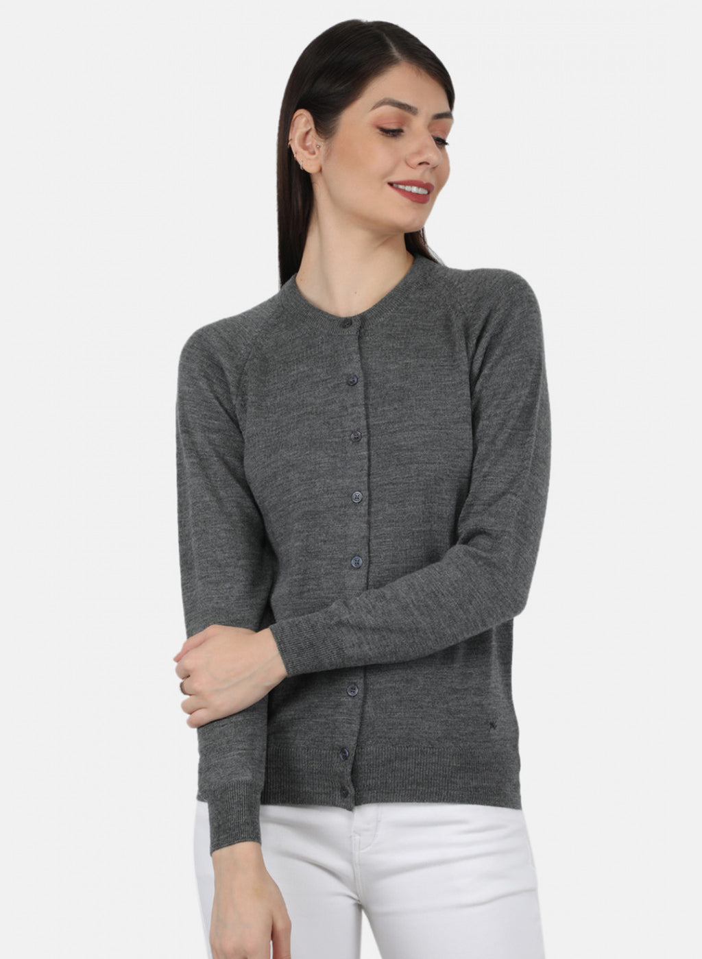 Women Purple Solid Cardigan