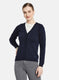 Women Navy Blue Solid Cardigan