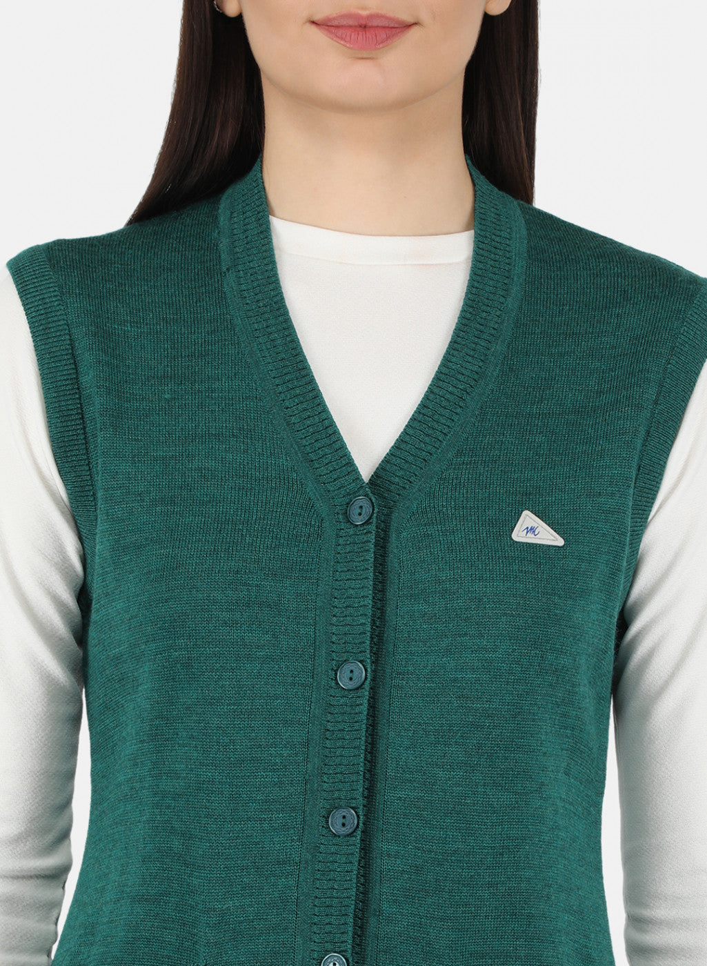 Women Green Solid Cardigan
