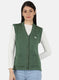 Women Green Solid Cardigan