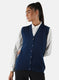 Women Blue Solid Cardigan