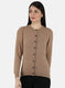 Women Beige Solid Cardigan