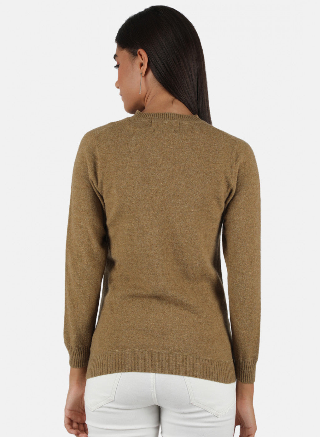 Women Khaki Solid Cardigan