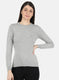 Women Grey Solid Winter Top
