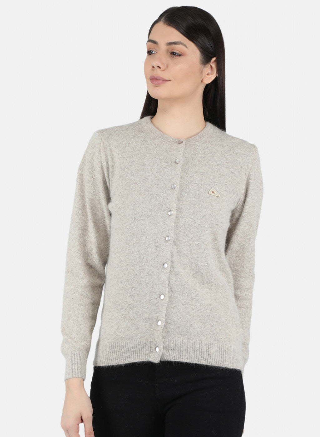 Women Khaki Solid Cardigan