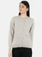 Women Khaki Solid Cardigan