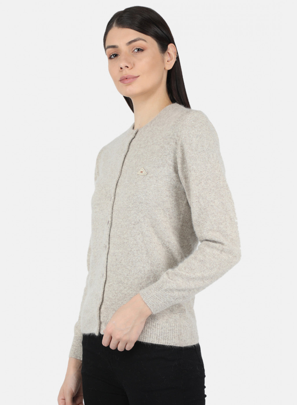 Women Khaki Solid Cardigan