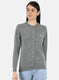 Women Grey Solid Cardigan