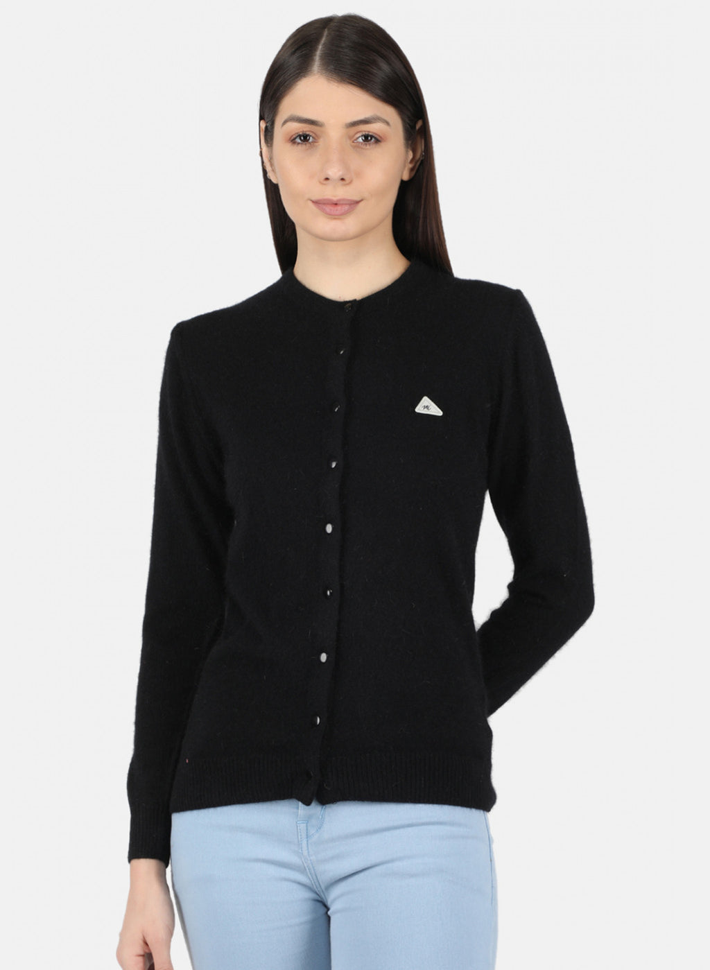 Women Black Solid Cardigan