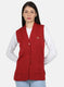 Women Red Solid Cardigan