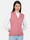 Women Pink Solid Cardigan