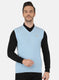 Men Blue Self Design Sweater