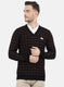 Men Black Jaquard Pullover