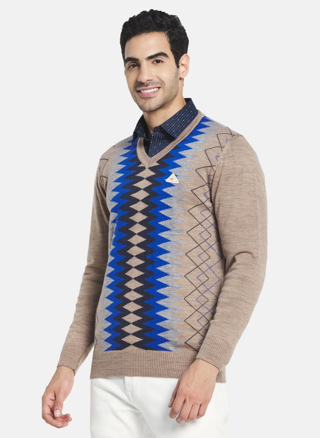 Men Multicolor Jaquard Jacket