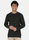 Men Green Self Design Pullover