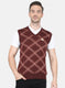 Men Brown Printed Sweater
