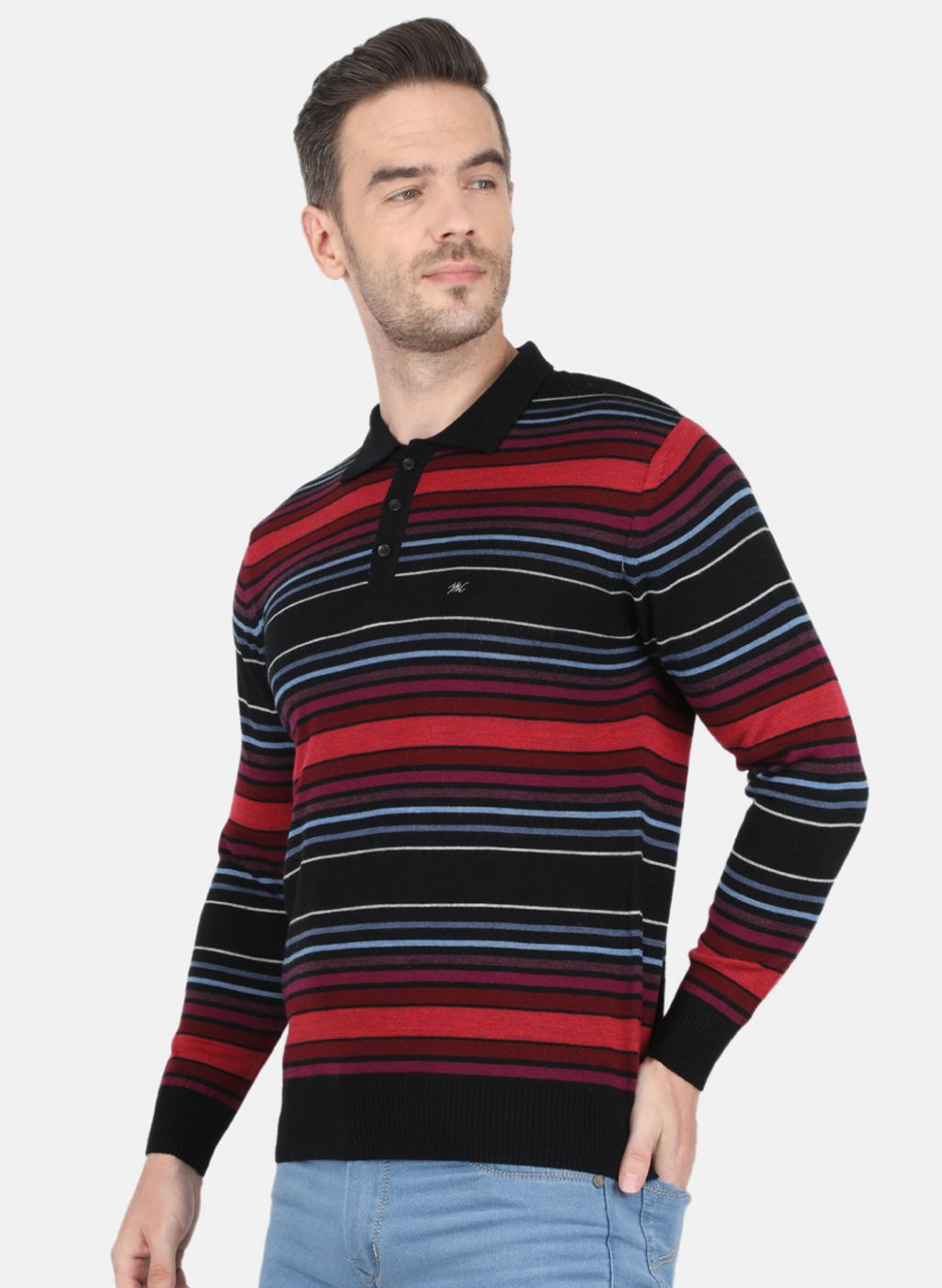 Men Black Stripe T-Shirt