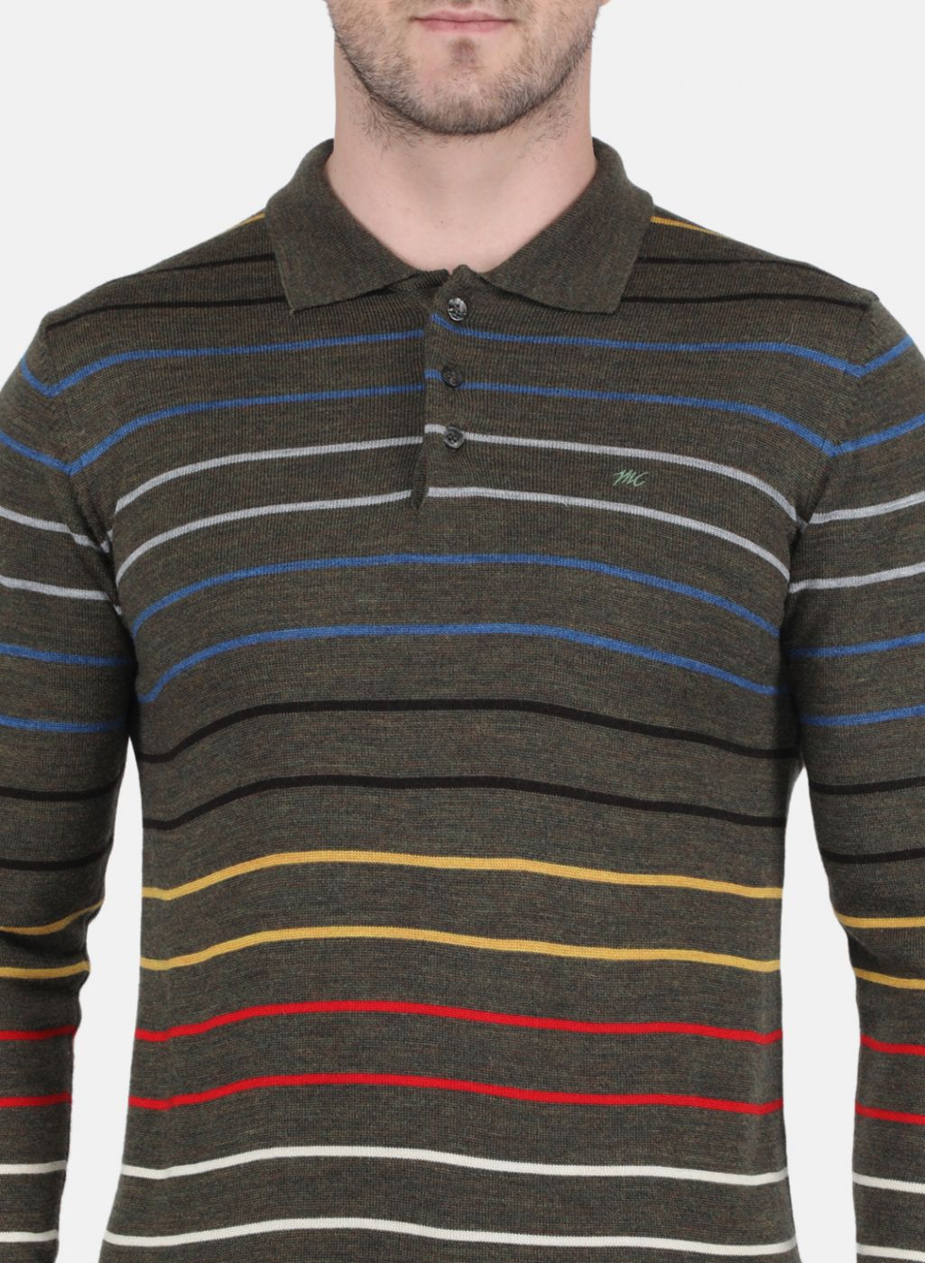 Men Multicolor Stripe T-Shirt