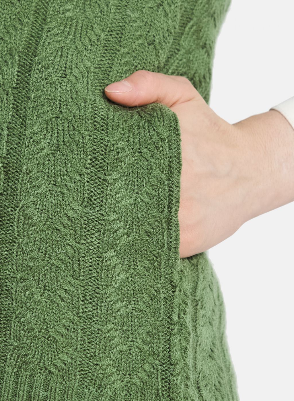 Women Green Self Design Cardigan