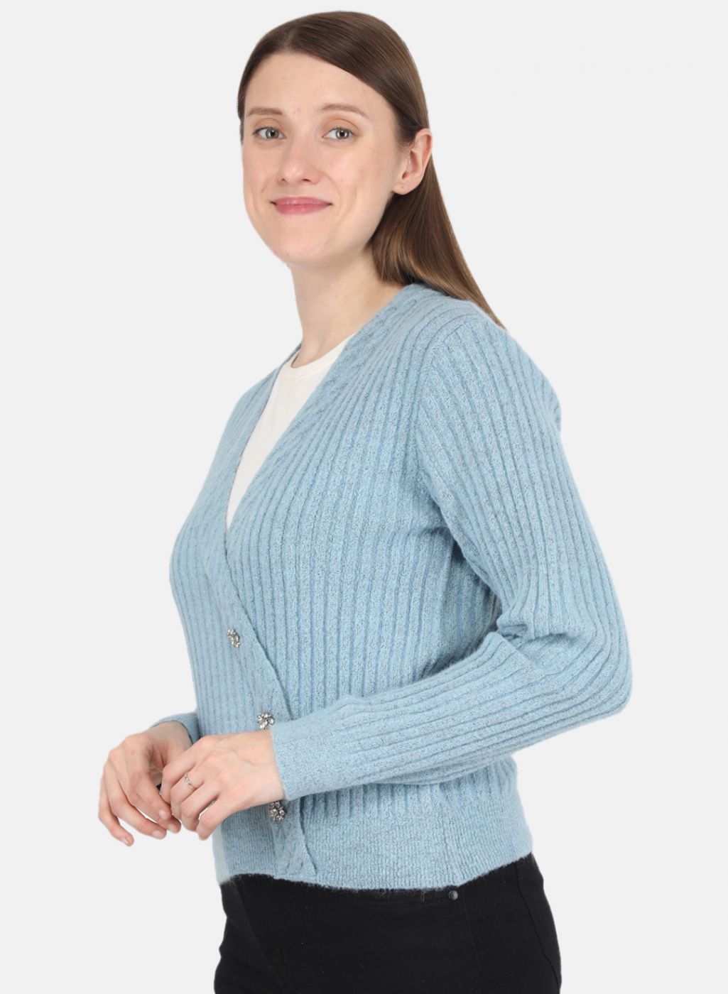 Women Blue Self design Top