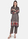 Women Brown Kurti+Lower Set for Winter