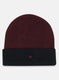 Men Red Self Design Cap