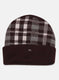 Men Maroon Self Design Cap